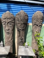 Timorese big hand carved masks 