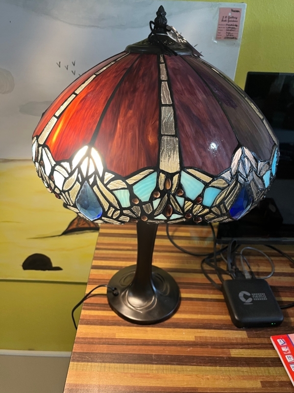 Tiffany style lava lamp